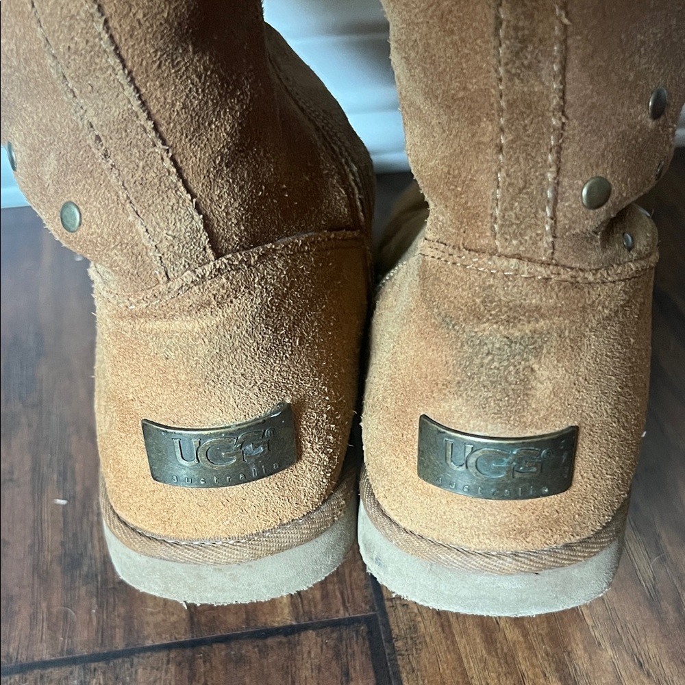 UGG RockStar Studded Tan Suede Boots - Picture 5 of 7